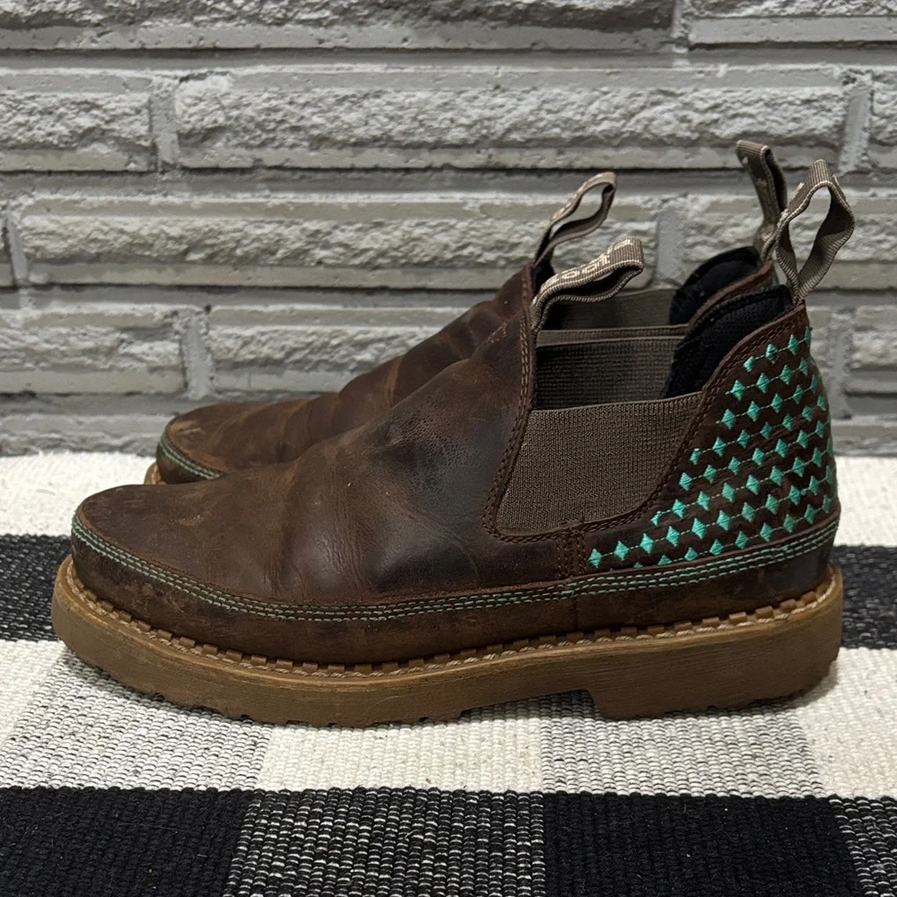 Georgia Boot Women’s Brown and Teal Romeo’s - Picture 3 of 8